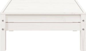 vidaXL Ogrodowa sofa 3-osobowa z podnóżkiem, biała, drewno sosnowe 10