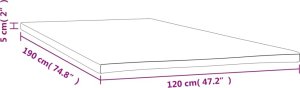 vidaXL Nakładka na materac 120x190x5 cm 7