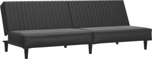 vidaXL 2-osobowa sofa, czarna, sztuczna skóra 2