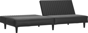 vidaXL 2-osobowa sofa, czarna, sztuczna skóra 4