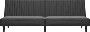 vidaXL 2-osobowa sofa, czarna, sztuczna skóra 5