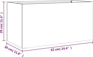 vidaXL Donica, antracytowa, 62x30x29 cm, stal walcowana na zimno 10