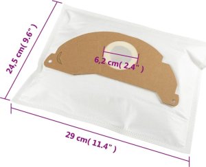 Worek do odkurzacza vidaXL Worki do odkurzaczy Karcher A2004, 20 szt. 6