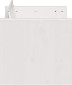 vidaXL Sofa ogrodowa, 2-osobowa, biała, 134x60x62 cm, drewno sosnowe 5