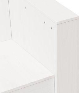 vidaXL Fotel ogrodowy, biały, 79x60x62 cm, lite drewno sosnowe 7