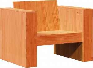 vidaXL Fotel ogrodowy, woskowy brąz, 79x60x62 cm, lite drewno sosnowe 2