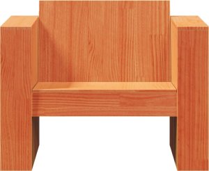 vidaXL Fotel ogrodowy, woskowy brąz, 79x60x62 cm, lite drewno sosnowe 4