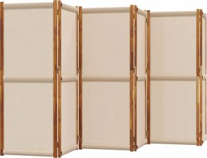 vidaXL Parawan 6-panelowy, taupe, 420x180 cm 3