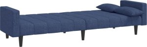 vidaXL 2-osobowa kanapa, 2 poduszki, niebieska, tapicerowana tkaniną 6