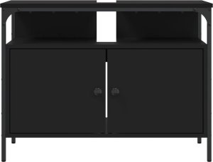 vidaXL Szafka pod umywalkę, czarna, 80x30x60 cm 5