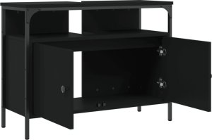 vidaXL Szafka pod umywalkę, czarna, 80x30x60 cm 6