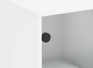 vidaXL Szafka ze szklanymi drzwiami, biała, 35x37x120 cm 10