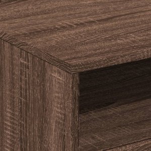 vidaXL Stolik kawowy z podświetleniem LED, brązowy dąb, 50x49x40 cm 10