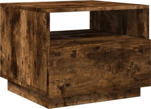 vidaXL Stolik kawowy z LED, przydymiony dąb, 50x49x40 cm 3