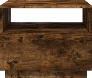 vidaXL Stolik kawowy z LED, przydymiony dąb, 50x49x40 cm 7