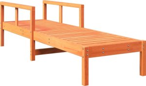 vidaXL Leżak, woskowy brąz, 199,5x62x55 cm, lite drewno sosnowe 2