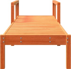 vidaXL Leżak, woskowy brąz, 199,5x62x55 cm, lite drewno sosnowe 4