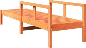 vidaXL Leżak, woskowy brąz, 199,5x62x55 cm, lite drewno sosnowe 6