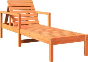 vidaXL Leżak, woskowy brąz, 199,5x62x55 cm, lite drewno sosnowe 7