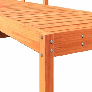 vidaXL Leżak, woskowy brąz, 199,5x62x55 cm, lite drewno sosnowe 8