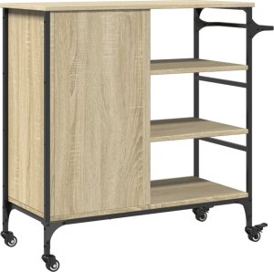 vidaXL Wózek kuchenny, dąb sonoma, 87,5x38,5x84,5 cm 11