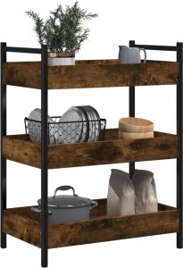 vidaXL Wózek kuchenny, przydymiony dąb, 50x30x70 cm 5