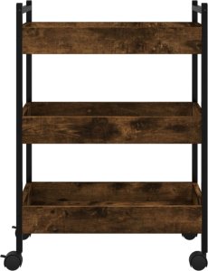 vidaXL Wózek kuchenny, przydymiony dąb, 50x30x70 cm 7