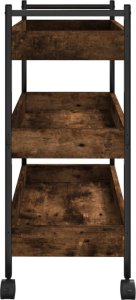 vidaXL Wózek kuchenny, przydymiony dąb, 50x30x70 cm 8