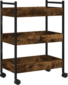 vidaXL Wózek kuchenny, przydymiony dąb, 50x30x70 cm 9