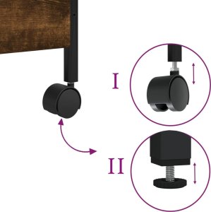 vidaXL Wózek kuchenny, przydymiony dąb, 50x30x70 cm 10