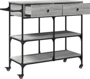 vidaXL Wózek kuchenny, szary dąb sonoma, 105x42x95 cm 8