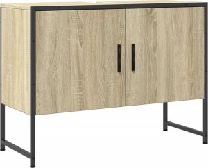 vidaXL Szafka pod umywalkę, dąb sonoma, 80x33x60 cm 2