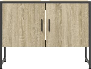 vidaXL Szafka pod umywalkę, dąb sonoma, 80x33x60 cm 5