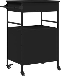 vidaXL Wózek kuchenny, czarny, 56x43x89,5 cm 11