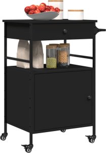 vidaXL Wózek kuchenny, czarny, 56x43x89,5 cm 6