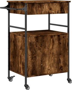 vidaXL Wózek kuchenny, przydymiony dąb, 56x43x89,5 cm 11