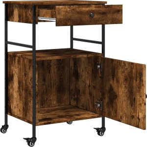 vidaXL Wózek kuchenny, przydymiony dąb, 56x43x89,5 cm 8