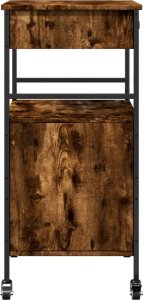 vidaXL Wózek kuchenny, przydymiony dąb, 56x43x89,5 cm 10