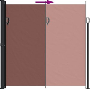 vidaXL Zwijana markiza boczna, brązowa, 200x500 cm 5