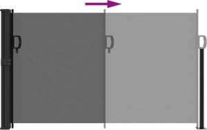 vidaXL Zwijana markiza boczna, antracytowa, 120x500 cm 5