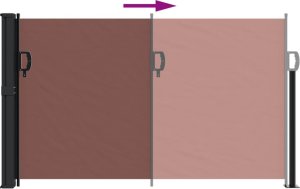 vidaXL Zwijana markiza boczna, brązowa, 120x300 cm 5