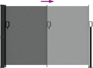 vidaXL Zwijana markiza boczna, antracytowa, 140x300 cm 5