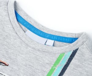 vidaXL Koszulka dziecięca z krótkimi rękawami, szara, 140 3