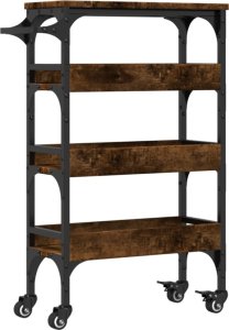 vidaXL Wózek kuchenny, przydymiony dąb, 53x20x76 cm 2