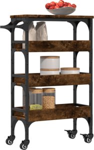 vidaXL Wózek kuchenny, przydymiony dąb, 53x20x76 cm 6