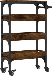 vidaXL Wózek kuchenny, przydymiony dąb, 53x20x76 cm 9