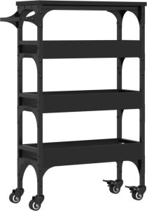 vidaXL Wózek kuchenny, czarny, 53x20x76 cm 2