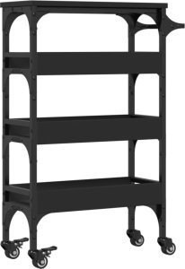 vidaXL Wózek kuchenny, czarny, 53x20x76 cm 9