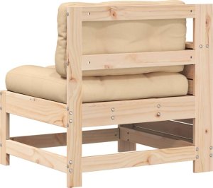 vidaXL Siedzisko ogrodowe z podłokietnikiem i poduszką, drewno sosnowe 6