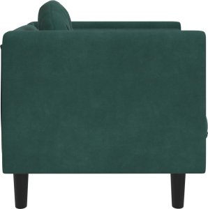 vidaXL Fotel z poduszką, ciemnozielony, aksamit 5